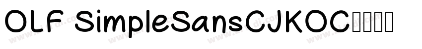 OLF SimpleSansCJKOC字体转换